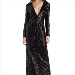 Sexy black sequin dress