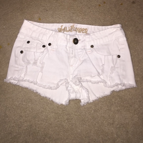 White Low Rise Shorts
