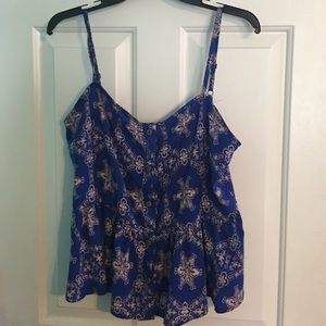 Flowy peplum tank top