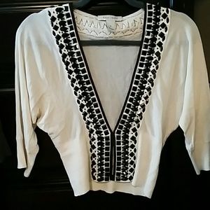 Embellished White house black market cardigan