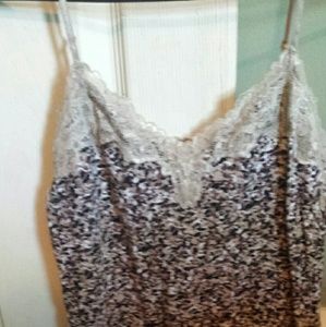 Apostrophe spaghetti strap tank top