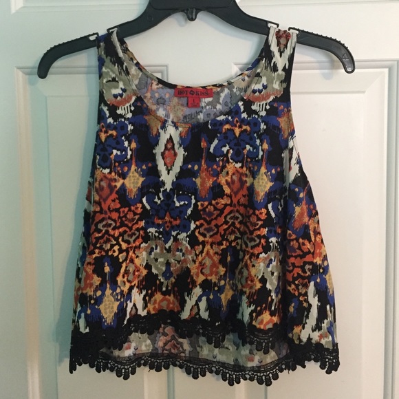 Multicolor crop tank top