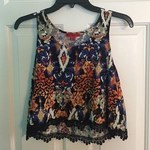 Multicolor crop tank top