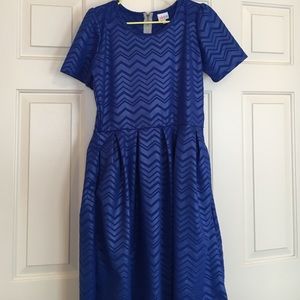 Blue Chevron Dress