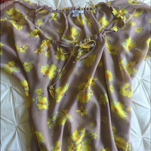 Sheer Flowered Blouse