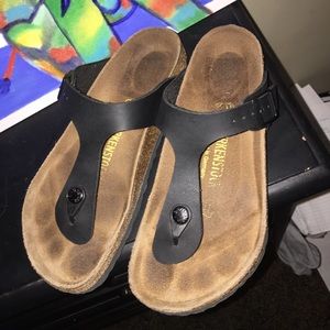 Black Thong Birkenstocks