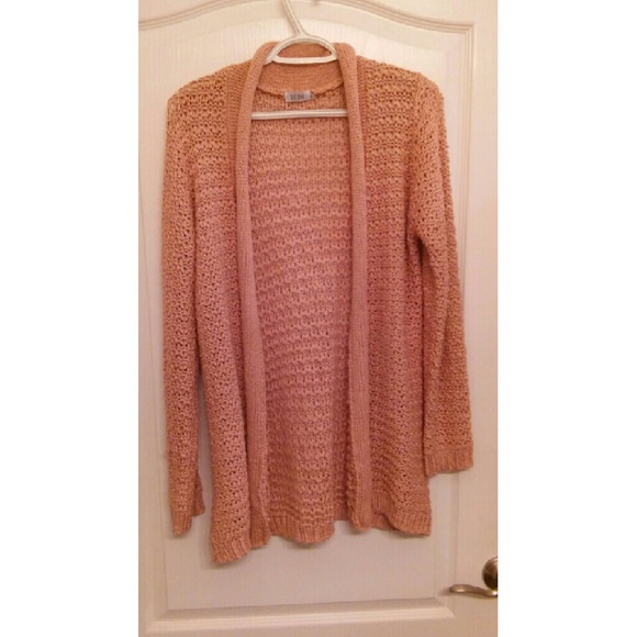 Blush crochet cardigan