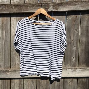 Athleta stripe short-sleeved shirt