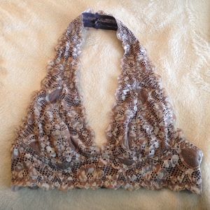 Free People Halter Lace Bralette