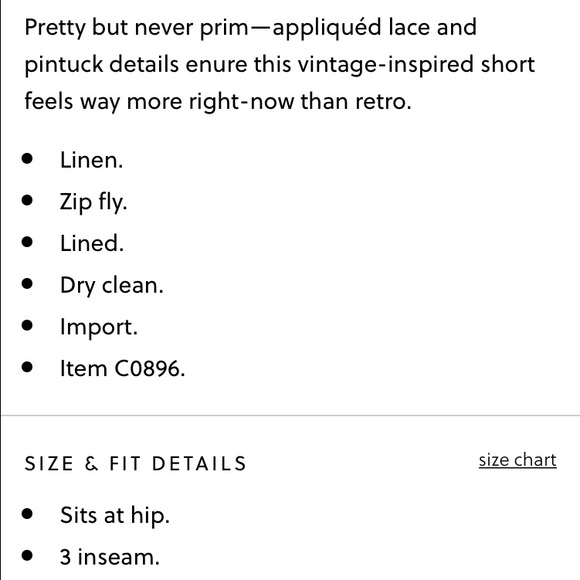 J. Crew linen lace trim shorts - Picture 4 of 4