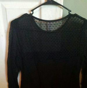 Black long sleeve top