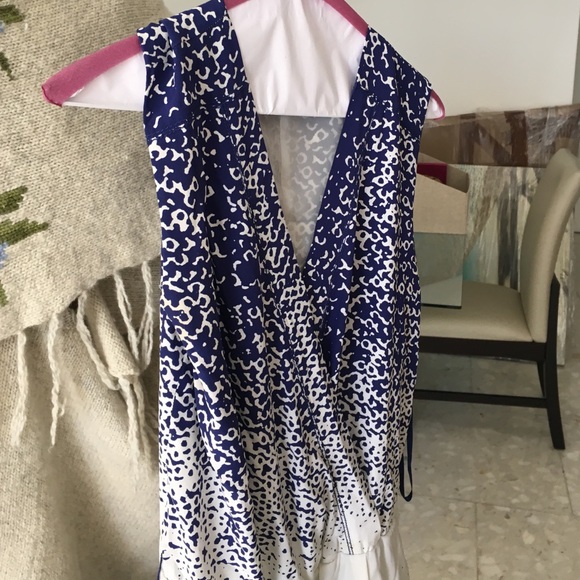 DVF White Kawena Jumpsuit in Geometric Print S.6 - Picture 4 of 4