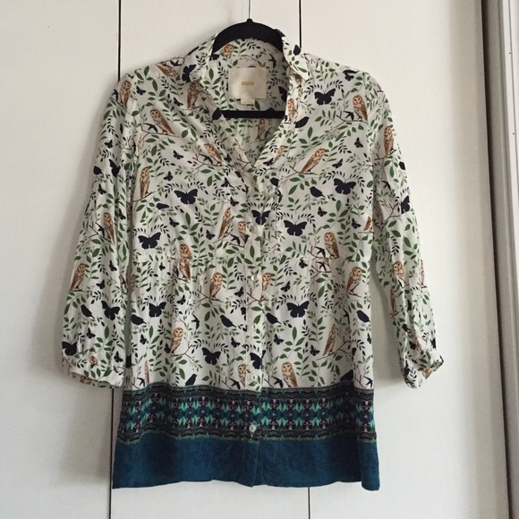 Owl and butterfly top by Maeve