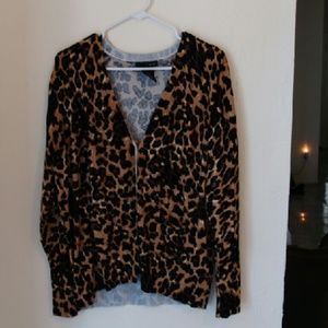 Cheetah Print Cardigan