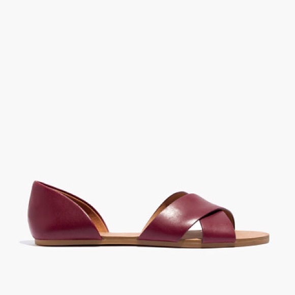 Madewell Thea Crisscross Sandal 6.5 Dark Cabernet