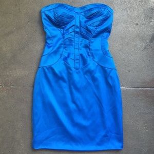Arden B. blue strapless mini dress