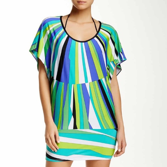 Trina Turk Other - Trina Turk sunburst swim cover-up tunic, sapphire