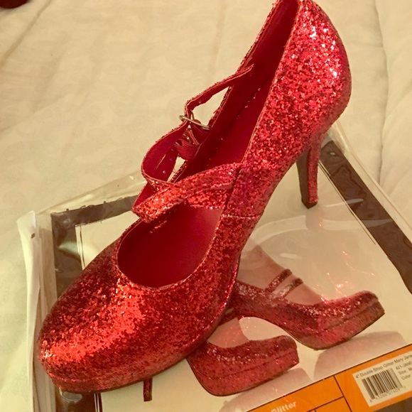 Red Glitter Heels