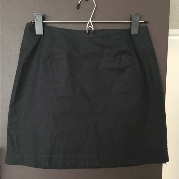 Retro Stretch Black cotton mini skirt