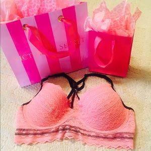 Victoria's Secret "Racerback Lined Lace" Bra