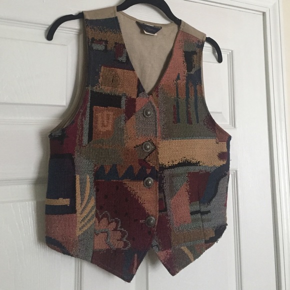 Western tapestry vest