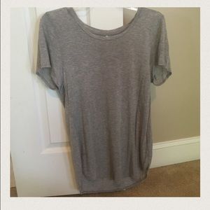 Light Grey Side Slit Tee