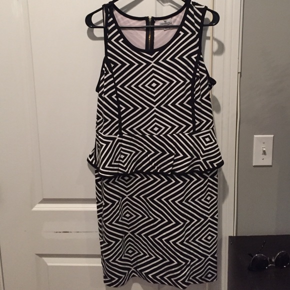 Peplum Patterned Dress