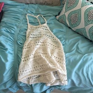 American eagle high neck crochet top size m