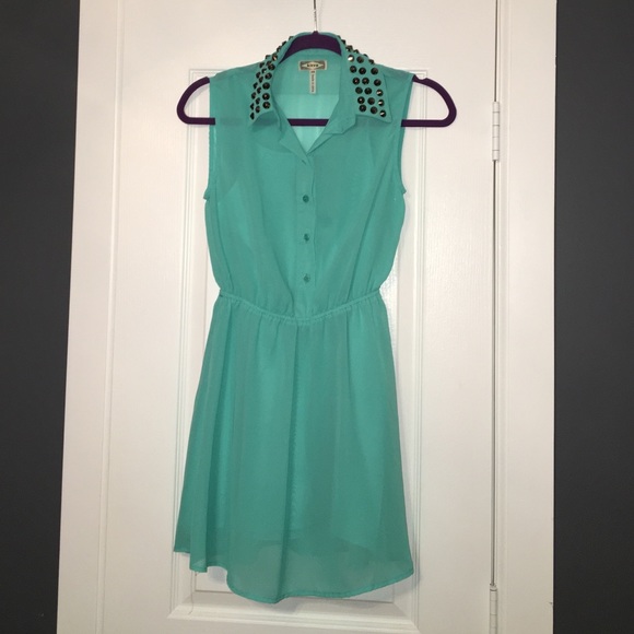 Kirra Teal Studded Dress