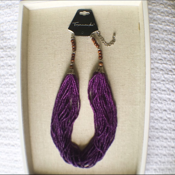 Purple beaded necklace