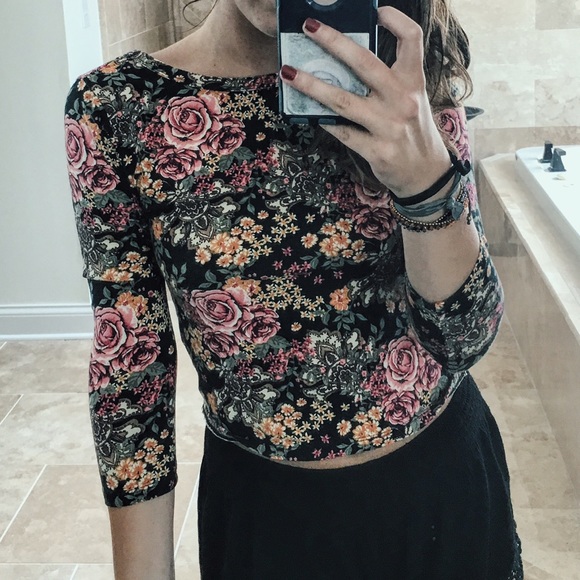 floral crop top