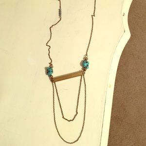 Gold and turquoise necklace