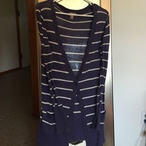White Striped Purple Mossimo Cardigan