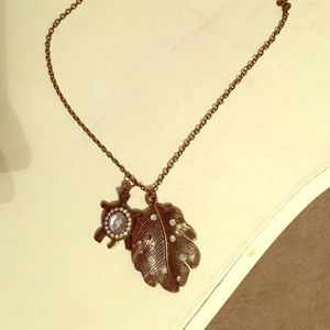 Tuttle and leaf necklace