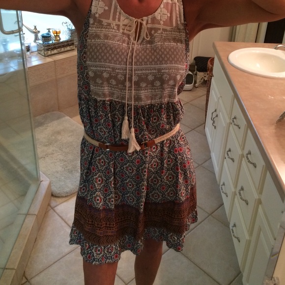 Bohemian dress perfect for summer lightweight S