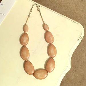 Tan beaded statement necklace