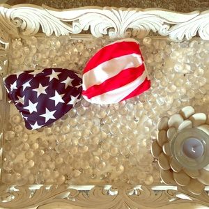 American Flag Bandeau Swim Top