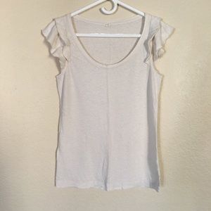 J. Crew ruffle sleeveless tee