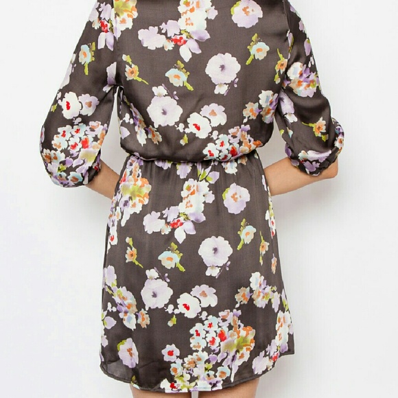 Closing Sale! Floral Plunging Neck Dress - Picture 3 of 3