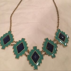 Baublebar turquoise and navy necklace