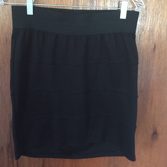 Black mini skirt