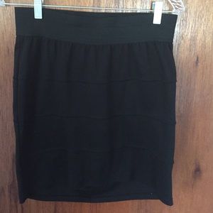 Black mini skirt