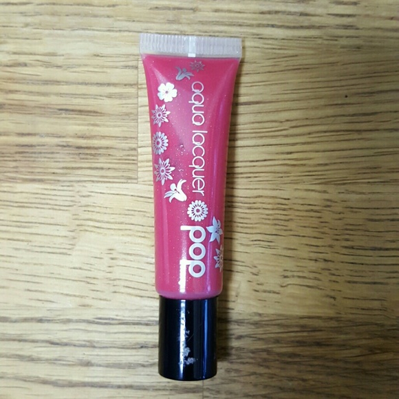 Aqua lacquer pop beauty lip gloss, floating rose