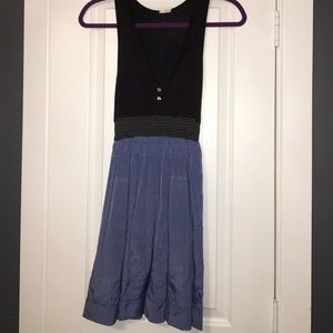 Navy Dress w/ light blue pin stripe bottom
