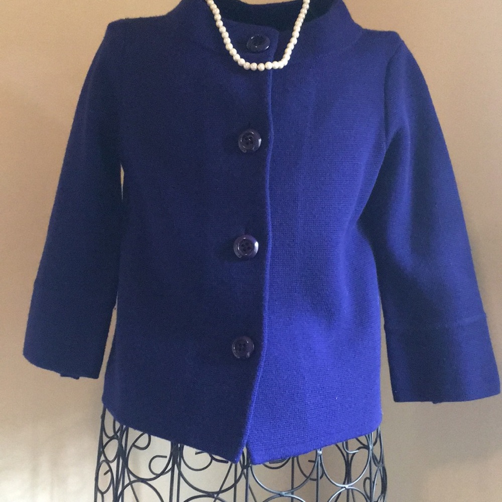 J. Crew Wool Dark Purple Jacket
