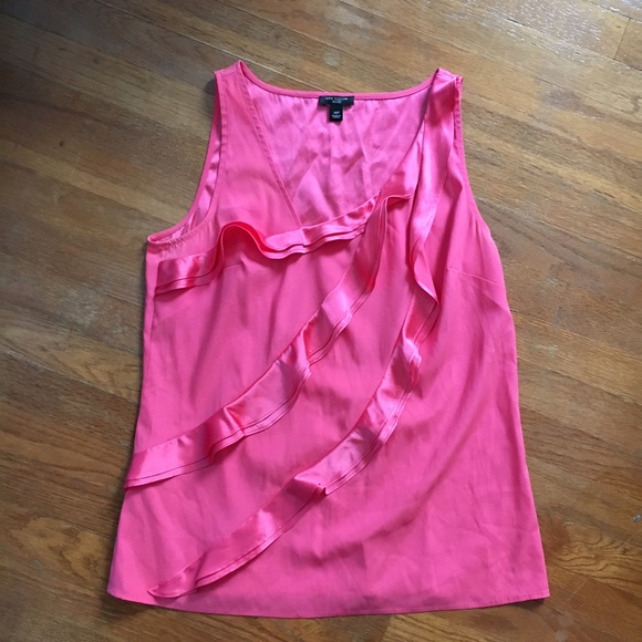 Ann Taylor Pink Silk Blouse