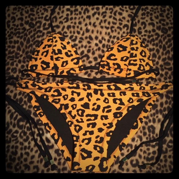 Triangl Leopard Neoprene Bikini Set