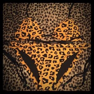 Triangl Leopard Neoprene Bikini Set