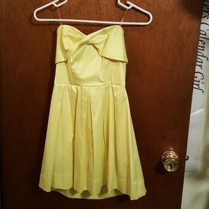 Strapless Yellow mini dress