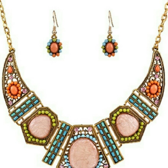 Necklace and earrings